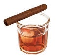 Free Scotch And A Cigar Stock Images - 4773914