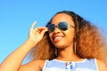 Free Woman Fixing Her Glasses Royalty Free Stock Photography - 4775197