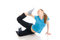 Free The Young Woman Doing Exercise Isolated On A White Stock Photography - 4783362
