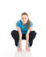 Free The Young Woman Doing Exercise Isolated On A White Royalty Free Stock Images - 4783439