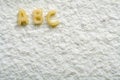Free Eatable Alphabet On Flour, Education Stock Photos - 4790373