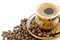 Free Coffee Beans And Black Coffee In A Cup Royalty Free Stock Photos - 4810598