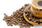 Free Coffee Beans And Black Coffee In A Cup Stock Images - 4836624