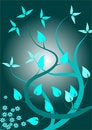 Free Cyan Blue Floral Background Stock Image - 4853581