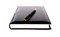 Free Black Material Notebook With Pen. Royalty Free Stock Image - 4857156