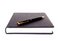 Free Black Material Notebook With Pen. Royalty Free Stock Image - 4857186