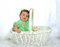 Free Me And Chicken In Basket Royalty Free Stock Photos - 4864448
