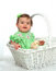 Free Me And Chicken In Basket Stock Photography - 4864502
