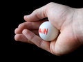 Free Holding Winning Lottery Stock Image - 496271