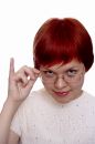 Free Red Haired Girl In The Glass Royalty Free Stock Images - 498719