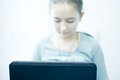 Free Teen Working On Laptop Computer Royalty Free Stock Image - 4902216
