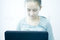 Free Teen Working On Laptop Computer Royalty Free Stock Image - 4902216