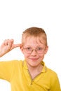 Free Boy Twist By Finger Near Temple Stock Image - 4925311
