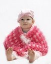 Free Baby In A Pink Poncho And Beret Royalty Free Stock Photography - 4939677