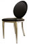 Free Metal And Black Leather Dining Room Chair Royalty Free Stock Images - 4939989