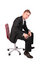 Free Young Man In Suit Sits On Chair Stock Image - 4941431