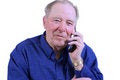 Free Elderly Man Using Cell Phone Stock Photos - 4961513