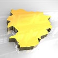 Free 3d Golden Map Of Andorra Stock Photos - 4983663