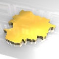 Free 3d Golden Map Of Andorra Royalty Free Stock Photography - 4983667