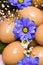 Free Easter Egg With Blue Flowers Royalty Free Stock Photography - 4981927