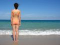 Free Behind Girl On Beach Stock Image - 500571