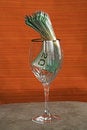 Free Money 033 Bill Cad In Glass Stock Images - 504964