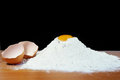 Free Flour, Egg And Shell On A Table Stock Photography - 5000492