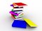 Free 3d Books Stacked On Top Stock Photos - 5039843