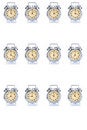 Free Group Of Alarm Clock With Times 12 Clock Royalty Free Stock Photos - 5042008
