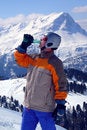 Free Snowboarder Drinking Mineral Water Royalty Free Stock Photo - 5044975