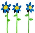 Free Artificial Smiling Flowers Royalty Free Stock Image - 5048866