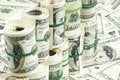 Free Rolls Of Hundreds Royalty Free Stock Image - 5056726