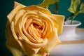 Free Fragment Of Shallow Ceramic Vase With A Rose Royalty Free Stock Image - 5062706