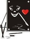 Free Falling In Love. Abstract Drawing Stock Photos - 5099053