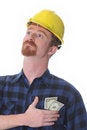 Free Construction Worker With Earnings Stock Photography - 5108002