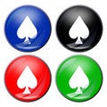 Free Spades Button Royalty Free Stock Images - 5116219