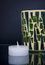 Free Green Mosaic Candlestick And A Candle On Blue Stock Image - 5110921
