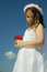 Free Girl Holding Red Roses Royalty Free Stock Image - 5131846