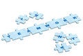 Free Word Teamwork From Slices Of A Puzzle Stock Images - 5146624