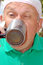 Free Drinking Senior Man Royalty Free Stock Image - 5141216