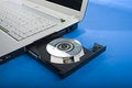 Free Dvd-rom Of Laptop Stock Image - 5159471