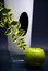 Free Fragment Of Glass Vase With Green Leaves Royalty Free Stock Image - 5155206