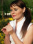 Free Woman With Yellow Flower Stock Image - 5166771