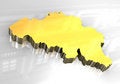 Free 3d Golden Map Of Belgium Royalty Free Stock Image - 5185096
