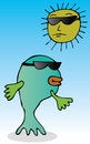 Free Cool Fish With Cool Sun Stock Image - 5191661
