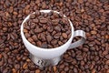 Free Cup Of Coffee Beans Royalty Free Stock Photography - 5194347