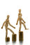 Free Manikins Falling Off Coin Piles Royalty Free Stock Image - 5198276