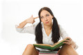 Free Student Girl With Book Royalty Free Stock Images - 5205209