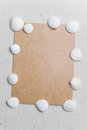 Free Rough Cardboard With Seashells On Sand Stock Image - 5206681