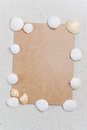 Free Rough Cardboard With Seashells On Sand Royalty Free Stock Image - 5213966